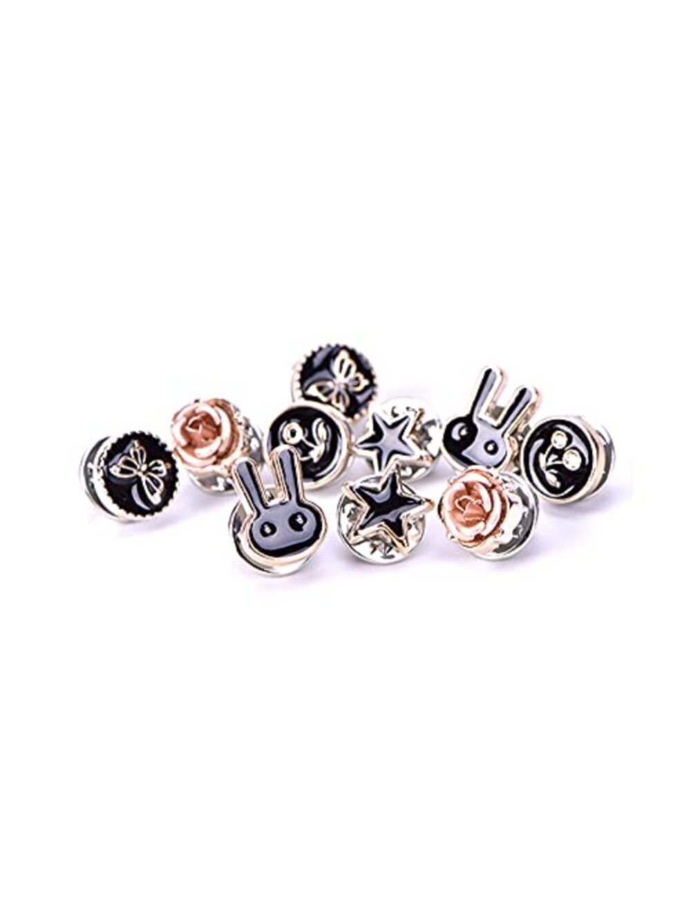 10 PCS Rhinestone Crystal Shank Buttons for Cardigan Sweater Scarf Hat Craft